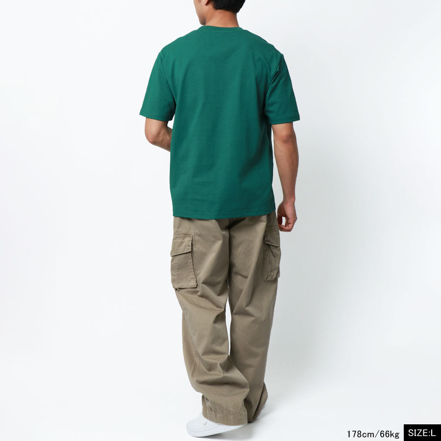 Dickies ワンポイント刺繍 ポケット付き オーバーサイズ 無地Tシャツ(0112281089)
