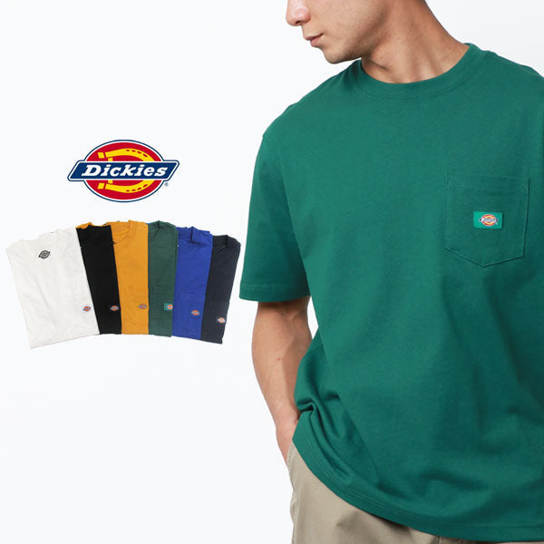 Dickies ワンポイント刺繍 ポケット付き オーバーサイズ 無地Tシャツ(0112281089)