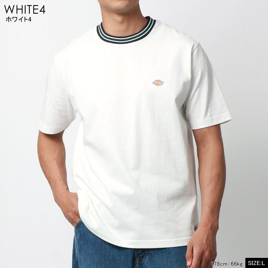Dickies ワンポイント刺繍 ポケット付き オーバーサイズ 無地Tシャツ(0112281089)