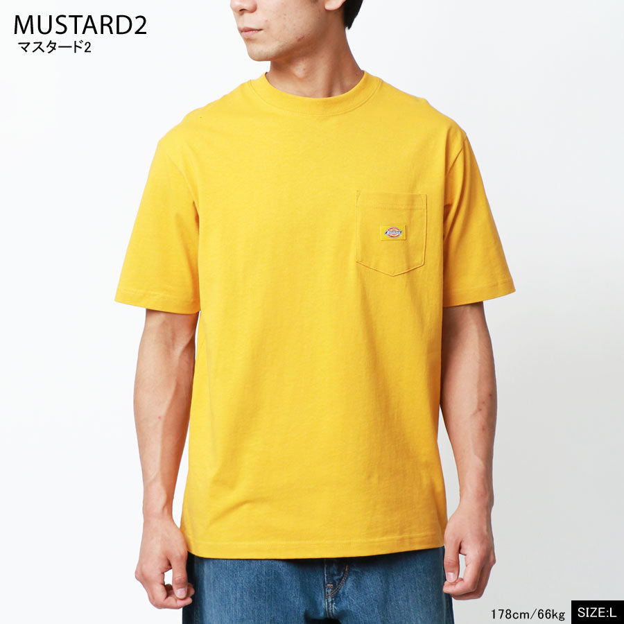 Dickies ワンポイント刺繍 ポケット付き オーバーサイズ 無地Tシャツ(0112281089)