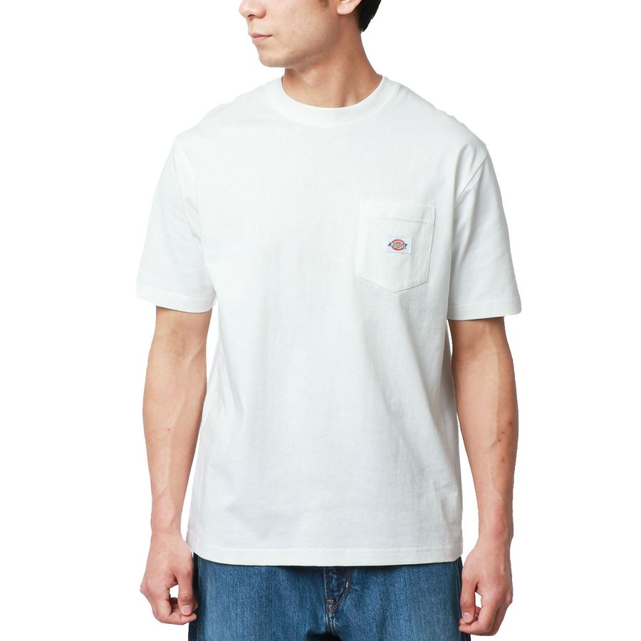 Dickies ワンポイント刺繍 ポケット付き オーバーサイズ 無地Tシャツ(0112281089)