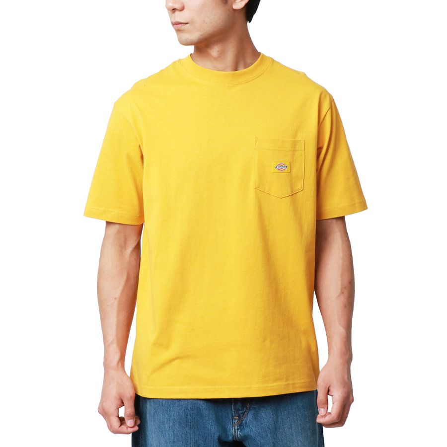 Dickies ワンポイント刺繍 ポケット付き オーバーサイズ 無地Tシャツ(0112281089)