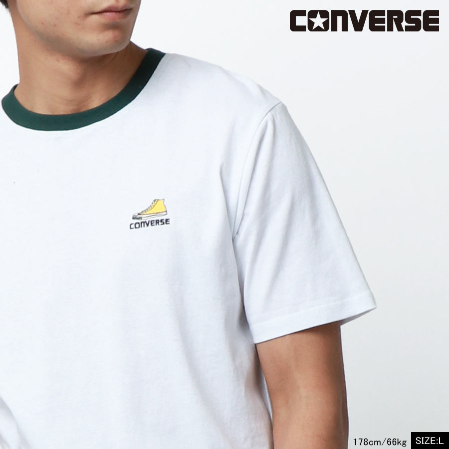 CONVERSE コンバース ワンポイント シューズ 刺繍 Tシャツ(0112281094)