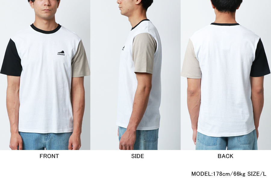 CONVERSE コンバース ワンポイント シューズ 刺繍 Tシャツ(0112281094)
