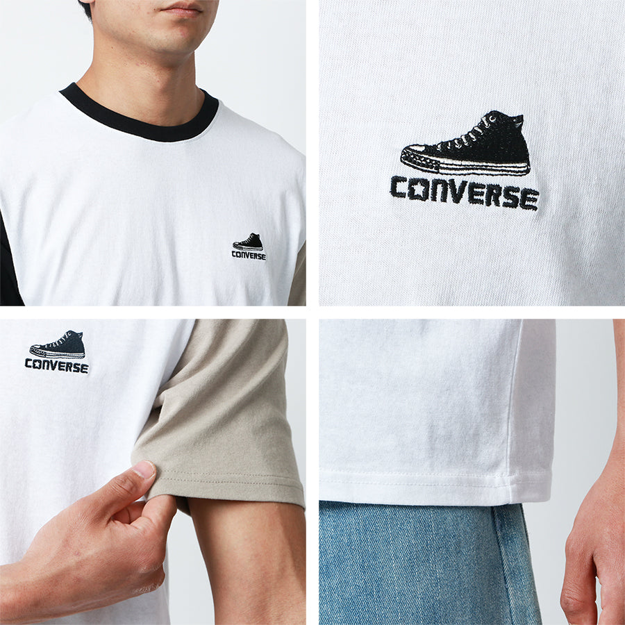 CONVERSE コンバース ワンポイント シューズ 刺繍 Tシャツ(0112281094)
