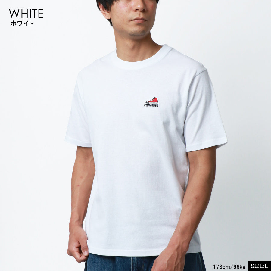 CONVERSE コンバース ワンポイント シューズ 刺繍 Tシャツ(0112281094)