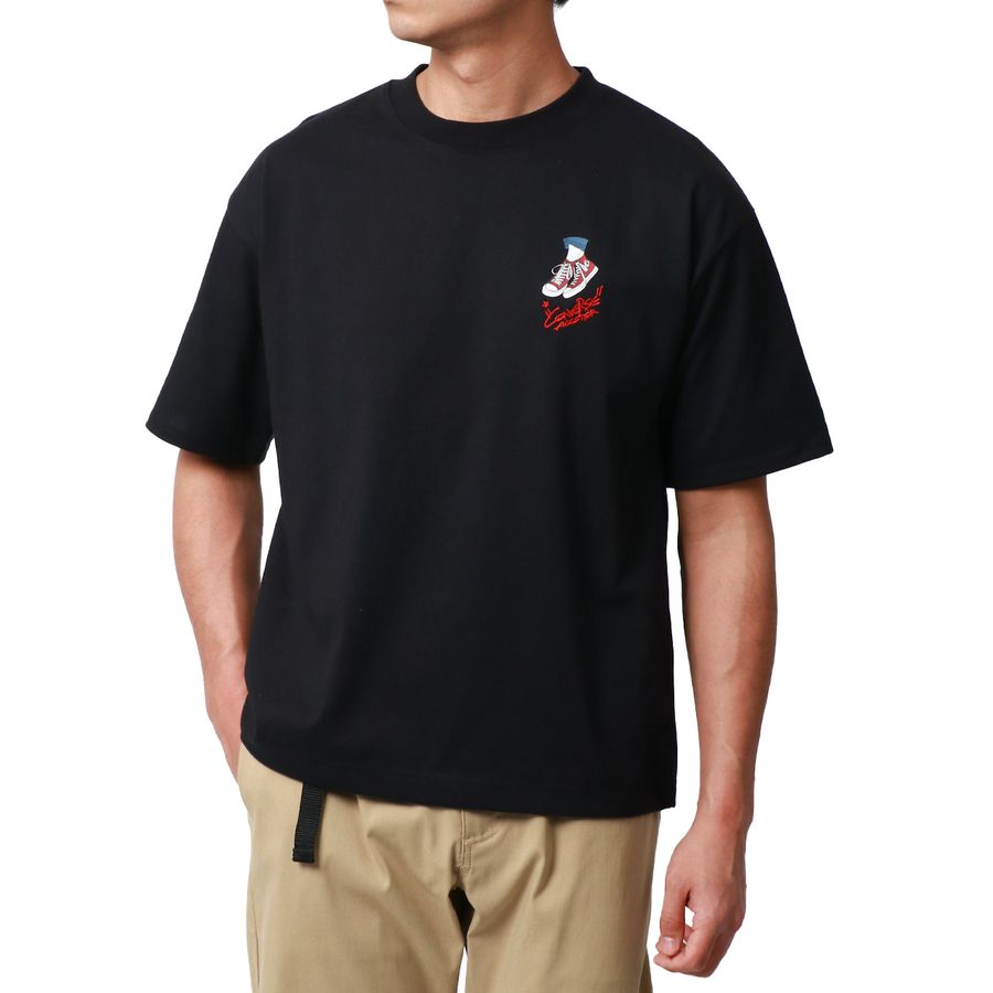 CONVERSE コンバース Tシャツ メンズ 夏 バック プリント UVカット 接触冷感 半袖 ティーシャツ アメカジ カジュアル(0112281178)