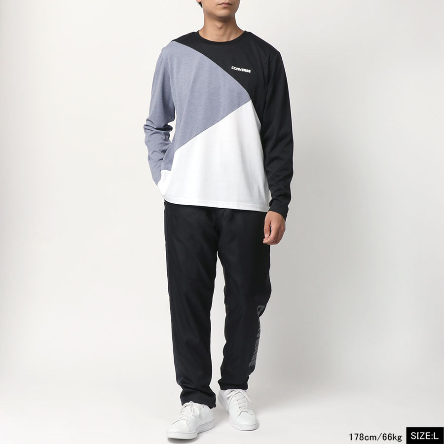 CONVERSE コンバース Tシャツ メンズ 長袖 秋冬 切替え 吸汗速乾 ロンティー ロンT(0112281198)