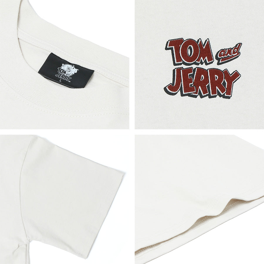 トムとジェリー Tシャツ 半袖 メンズ レディース ユニセックス キャラクター 綿100% 春夏 大きいサイズ ヴィンテージ風 プリント ティーシャツ ロック バンド ピグメント加工 ROOK(0112281248)