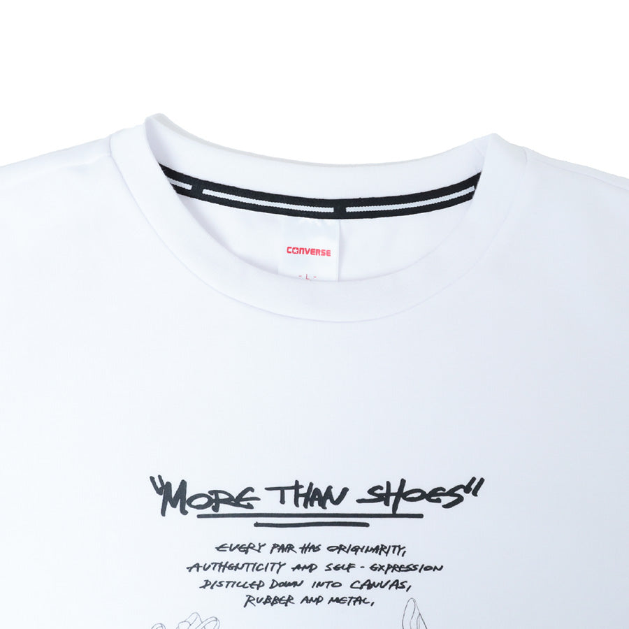 CONVERSE コンバース 接触冷感 Tシャツ 半袖 メンズ レディース ユニセックス クルーネック ブランド ロゴ フロント 袖 プリント 吸汗速乾 ドライ(0112281270)