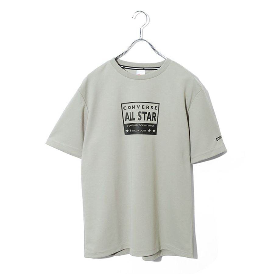 CONVERSE コンバース 接触冷感 Tシャツ 半袖 メンズ レディース ユニセックス クルーネック ブランド ロゴ フロント 袖 プリント 吸汗速乾 ドライ(0112281270)