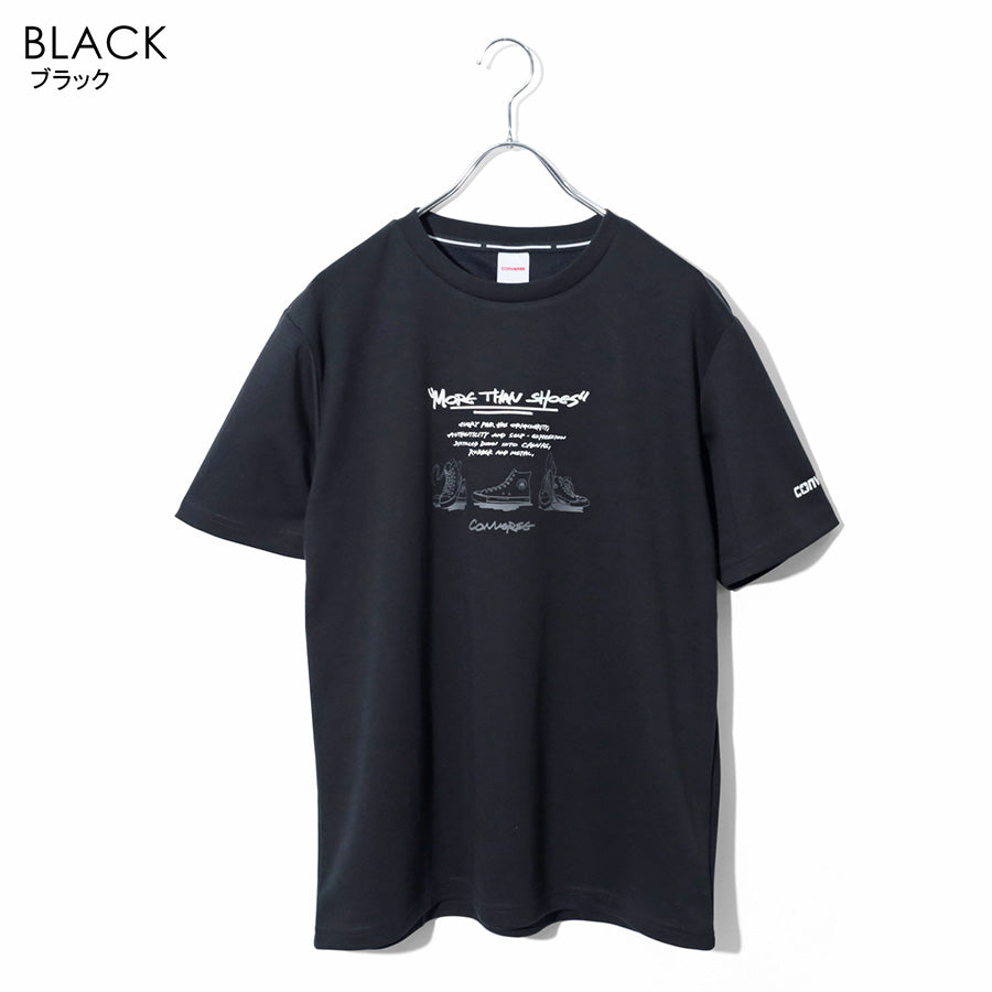 CONVERSE コンバース 接触冷感 Tシャツ 半袖 メンズ レディース ユニセックス クルーネック ブランド ロゴ フロント 袖 プリント 吸汗速乾 ドライ(0112281270)