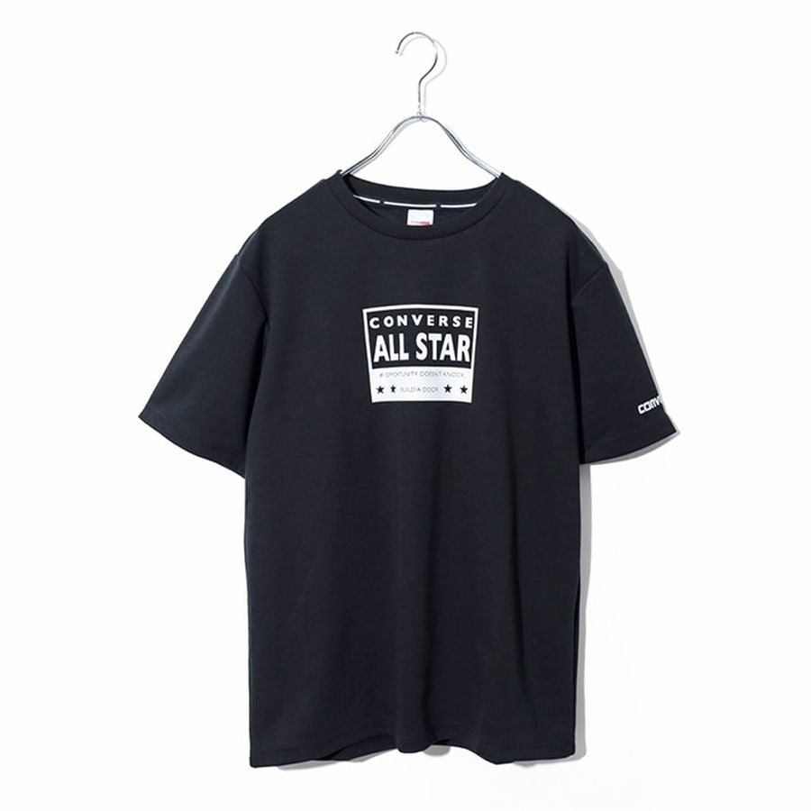 CONVERSE コンバース 接触冷感 Tシャツ 半袖 メンズ レディース ユニセックス クルーネック ブランド ロゴ フロント 袖 プリント 吸汗速乾 ドライ(0112281270)