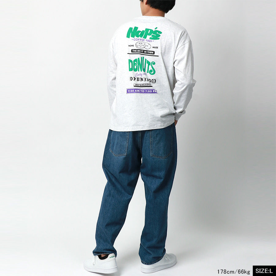 MRU エムアールユー Tシャツ メンズ 春服 ロゴ プリント 長袖 マルカワ ロンT(0115030042)