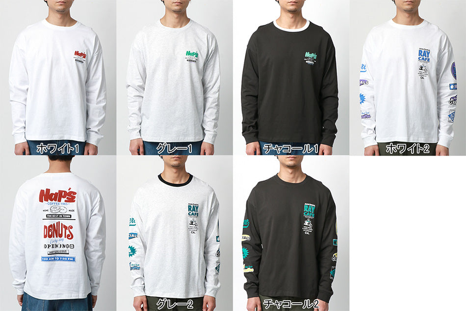 MRU エムアールユー Tシャツ メンズ 春服 ロゴ プリント 長袖 マルカワ ロンT(0115030042)