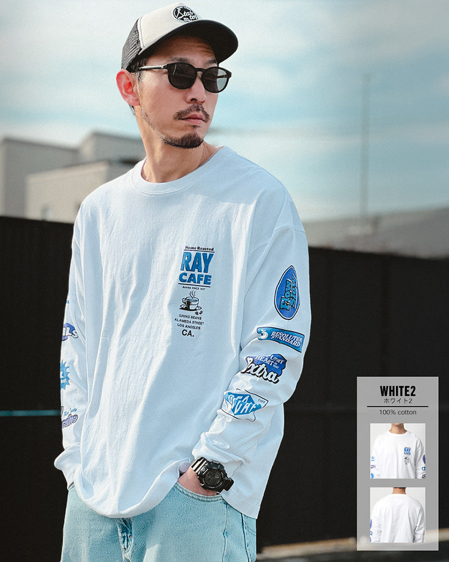 MRU エムアールユー Tシャツ メンズ 春服 ロゴ プリント 長袖 マルカワ ロンT(0115030042)