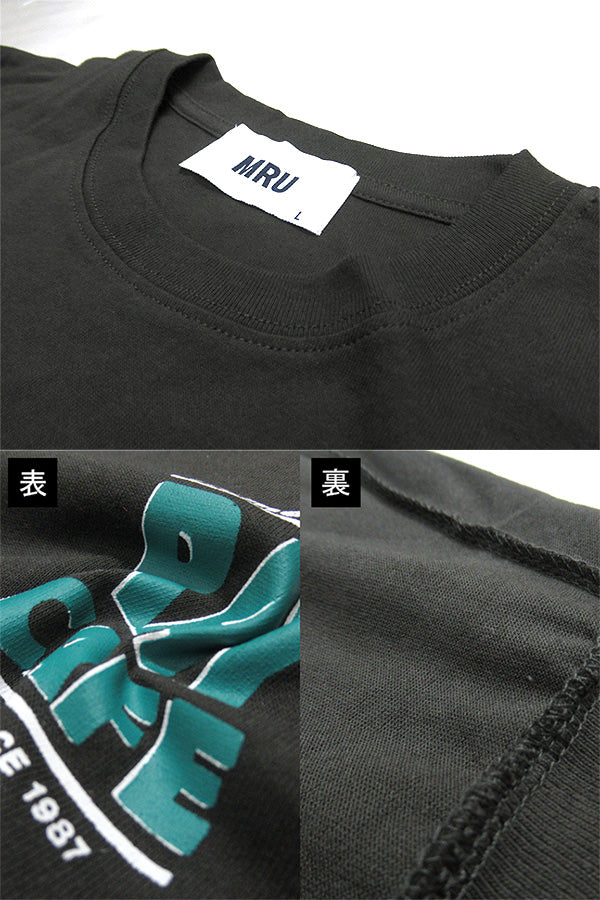 MRU エムアールユー Tシャツ メンズ 春服 ロゴ プリント 長袖 マルカワ ロンT(0115030042)