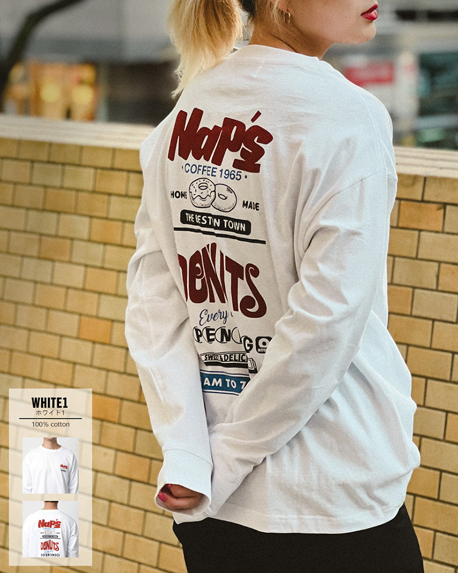 MRU エムアールユー Tシャツ メンズ 春服 ロゴ プリント 長袖 マルカワ ロンT(0115030042)