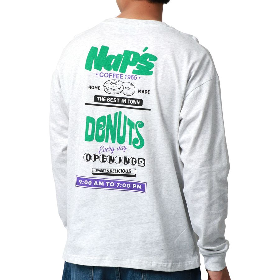 MRU エムアールユー Tシャツ メンズ 春服 ロゴ プリント 長袖 マルカワ ロンT(0115030042)