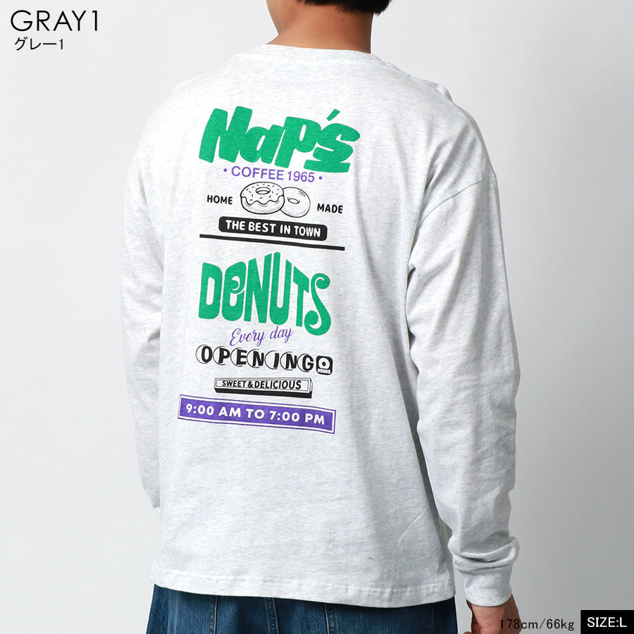 MRU エムアールユー Tシャツ メンズ 春服 ロゴ プリント 長袖 マルカワ ロンT(0115030042)