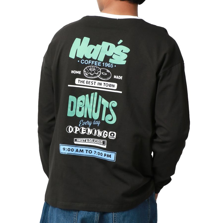 MRU エムアールユー Tシャツ メンズ 春服 ロゴ プリント 長袖 マルカワ ロンT(0115030042)