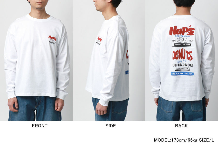 MRU エムアールユー Tシャツ メンズ 春服 ロゴ プリント 長袖 マルカワ ロンT(0115030042)