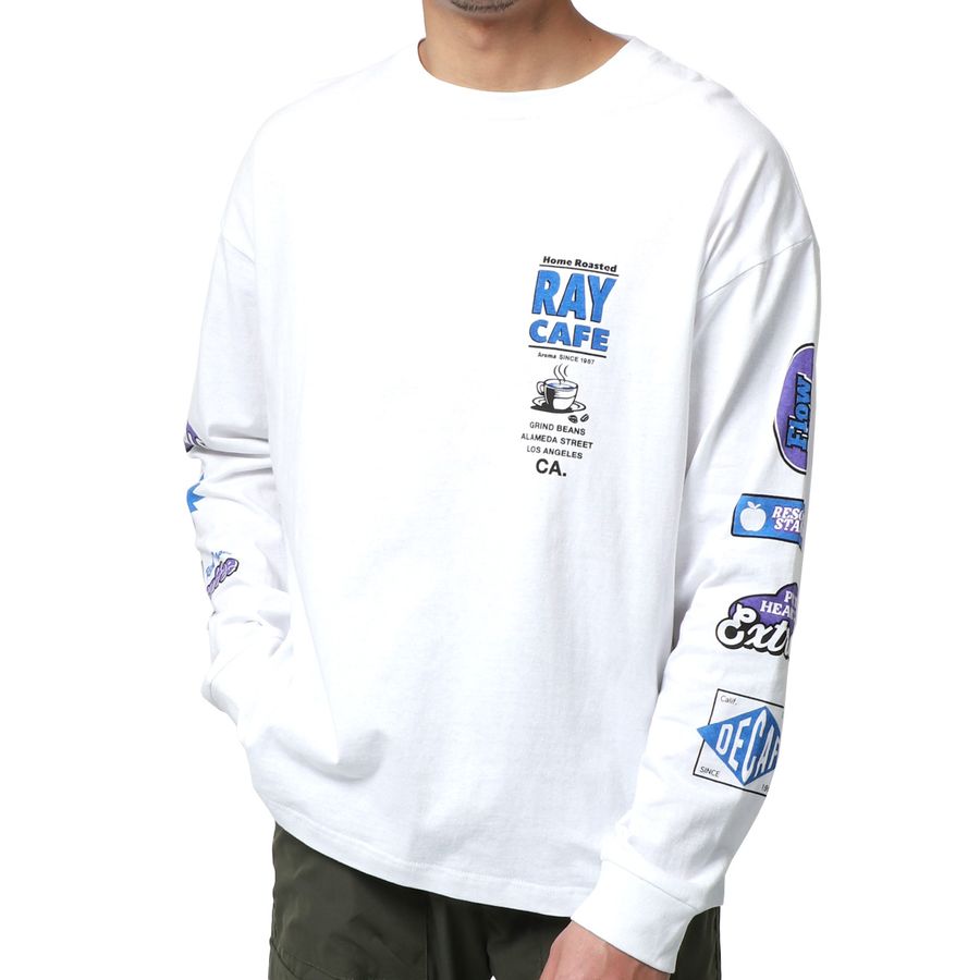 MRU エムアールユー Tシャツ メンズ 春服 ロゴ プリント 長袖 マルカワ ロンT(0115030042)