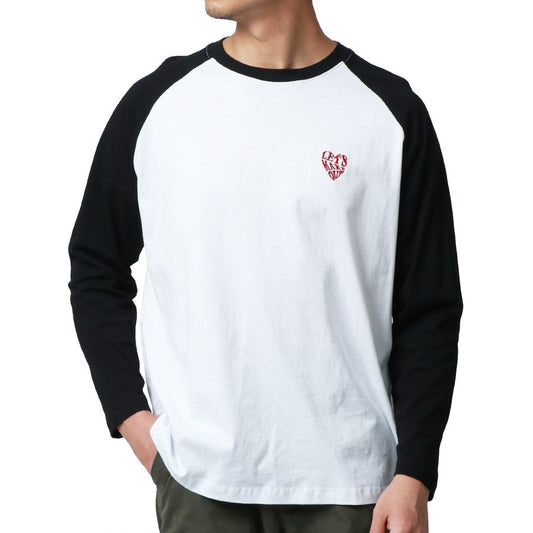 MRU エムアールユー Tシャツ メンズ 春服 ラグラン バック ロゴ プリント 長袖 ロンT(0115030046)