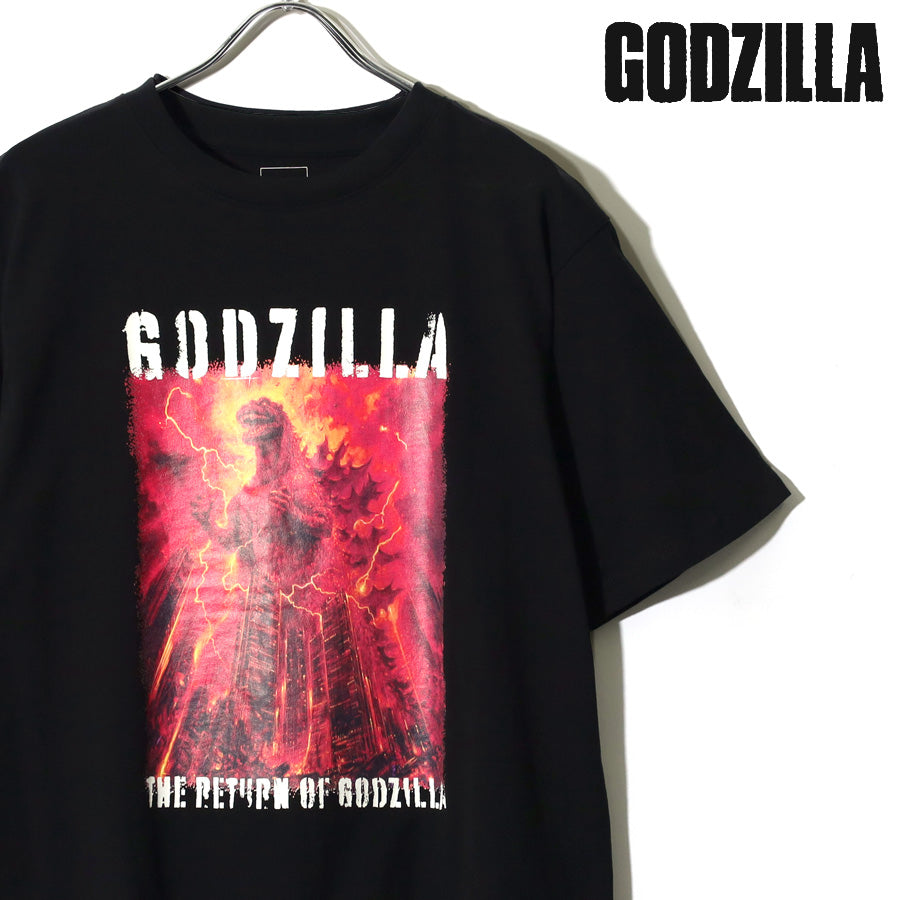 GODZILLA ゴジラ キャラクター Tシャツ 半袖 メンズ レディース ユニセックス 綿100 クルーネック フロントプリント(0117320163)