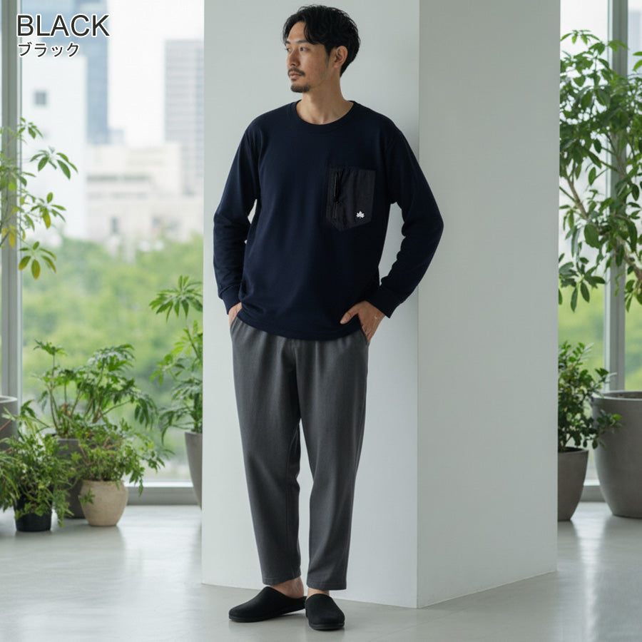 LOGOS by LIPNER ロゴス バイ リプナー リカバリーウェア ロングTシャツ メンズ レディース ユニセックス 長袖 トップス パジャマ ルームウェア 部屋着 一般医療機器 血行促進 疲労緩和 疲労軽減 疲労回復(0119060001)