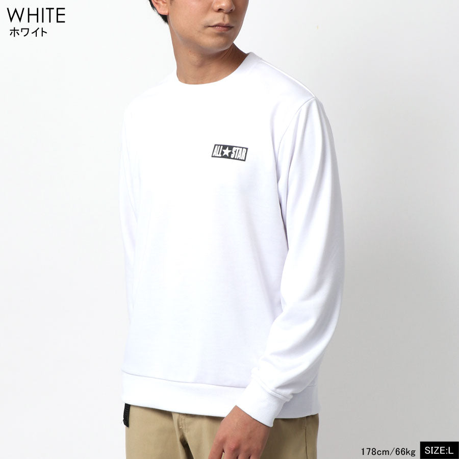 CONVERSE コンバース トレーナー メンズ スウェット スエット 秋冬 裏毛 ワンポイント ロゴ プリント 吸汗速乾(0122280268)