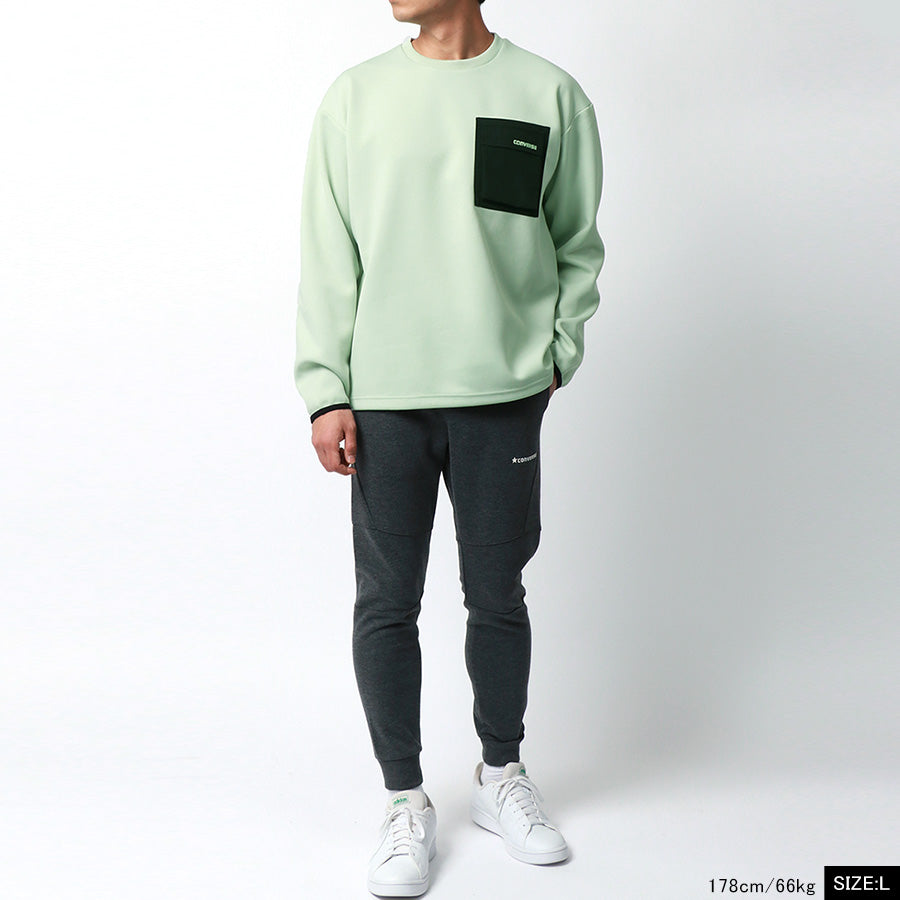 CONVERSE コンバース スウェット トレーナー メンズ 長袖 ブランド プリント ロゴ おしゃれ 大きいサイズ ゆったり かわいい 秋冬 無地 ポケット付き スエット(0122280295)