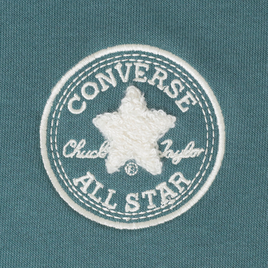 CONVERSE コンバース ワンポイント ロゴ 刺繍 裏毛 クルーネック スウェット トレーナー(0122280318)