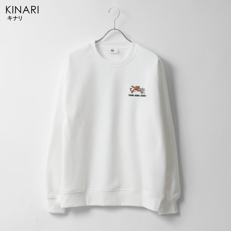 Tom and Jerry トムとジェリー スウェット トレーナー 裏起毛 刺繍 プリント ユニセックス シンプル(0122280333)