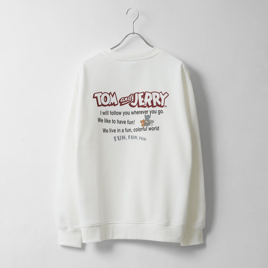 トムとジェリー スウェット トレーナー 裏起毛 刺繍 プリント ユニセックス シンプル(0122280333)