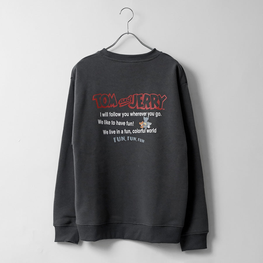 Tom and Jerry トムとジェリー スウェット トレーナー 裏起毛 刺繍 プリント ユニセックス シンプル(0122280333)