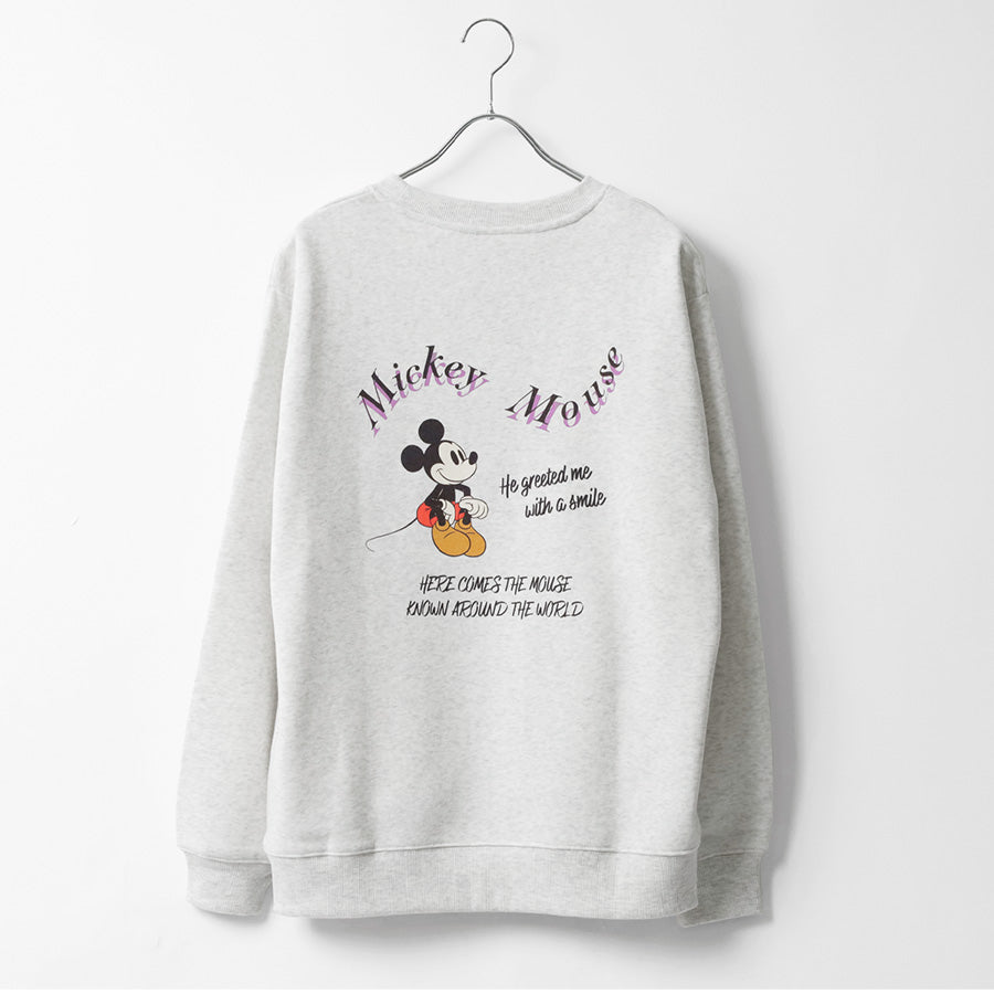 Disney ディズニー スウェット トレーナー 裏起毛 ワンポイント 刺繍 プリント ユニセックス シンプル(0122280334)
