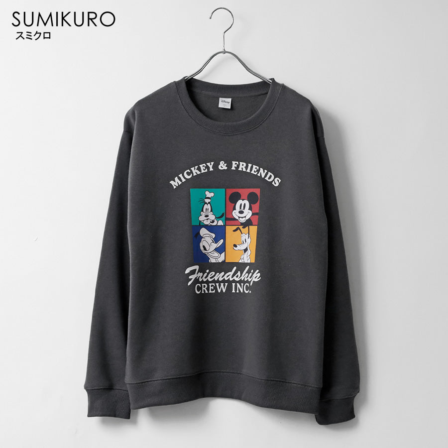 Disney ディズニー スウェット トレーナー 裏起毛 ワンポイント 刺繍 プリント ユニセックス シンプル(0122280334)