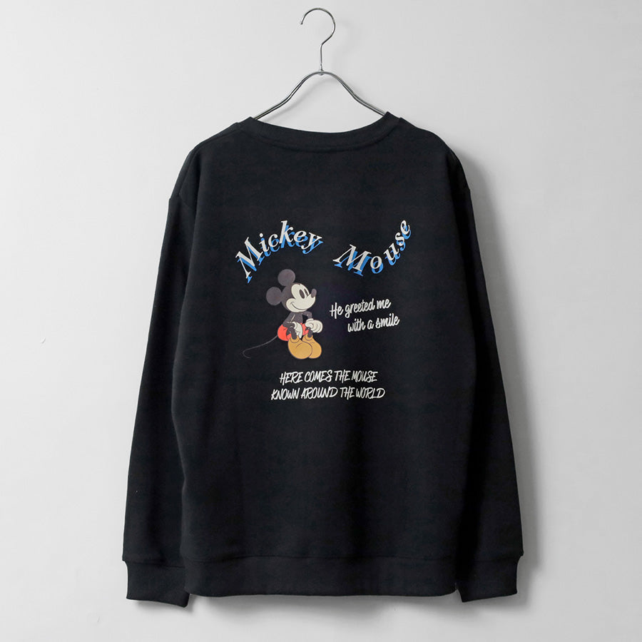 Disney ディズニー スウェット トレーナー 裏起毛 ワンポイント 刺繍 プリント ユニセックス シンプル(0122280334)