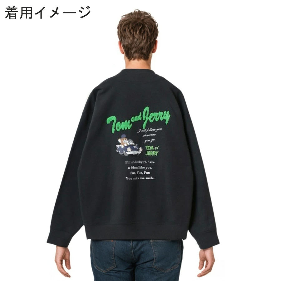 トムとジェリー スウェット トレーナー メンズ 裏起毛 ビッグシルエット オーバーサイズ ゆったり シンプル ロゴ入り ワンポイント 長袖 キャラクター 大きいサイズ レディース(0122280285)