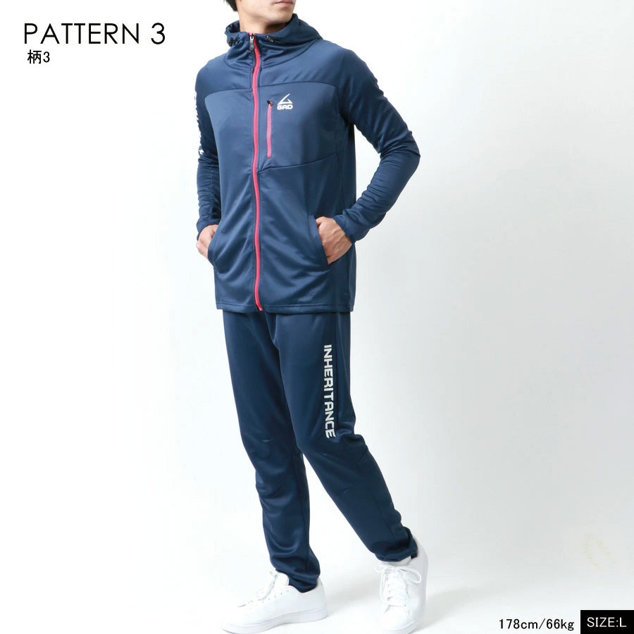 soleildor ソレイルドール スポーツウェア おしゃれ ジャージ メンズ 上下 セットアップ トレーニングウェア ブランド トップス パンツ 長袖 大きいサイズ(0162210003)