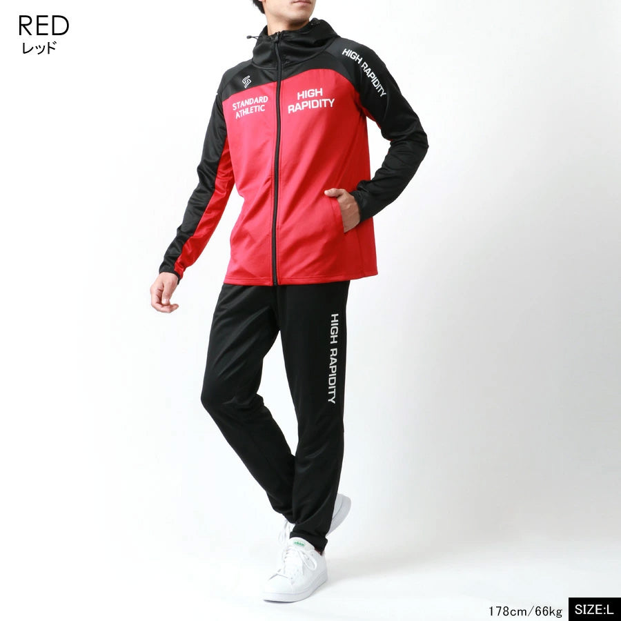 soleildor ソレイルドール スポーツウェア メンズ ジャージ 上下 セットアップ トレーニングウェア ブランド おしゃれ トップス パンツ 長袖 大きいサイズ ゆったり(0162210002)
