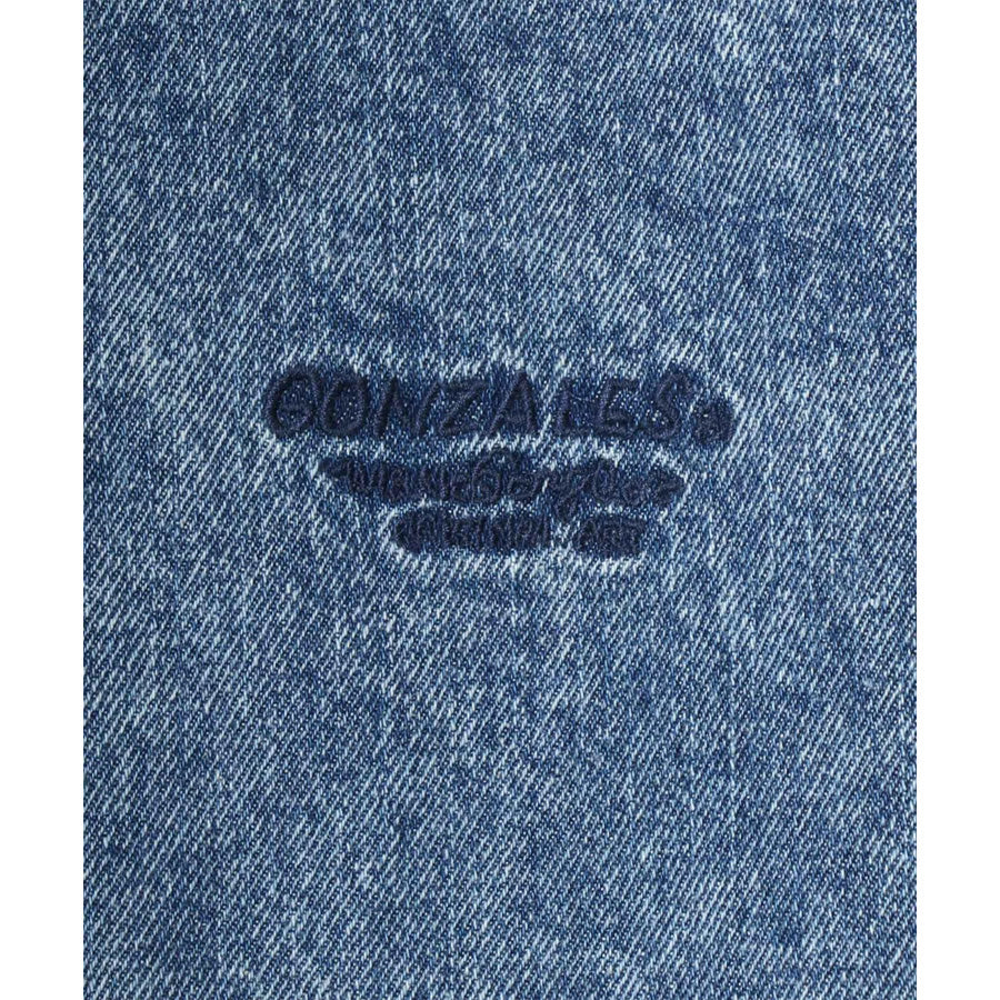 Mark Gonzales マークゴンザレス デニムジャケット メンズ フーディ 別注 オーバーサイズ デニム リアルツリーカモ ジップアップパーカー 総柄パーカー(3135030002)