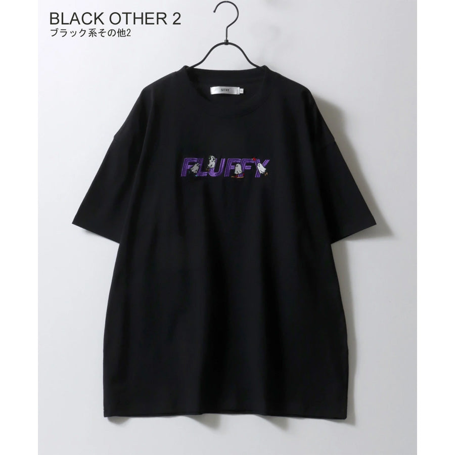 SITRY シトリー Tシャツ 半袖 メンズ レディース ユニセックス 綿100 別注 オーバーサイズ ビッグシルエット ワイドシルエット アニマル ゴースト ワンポイント刺繍 カットソー トップス(0115130027)