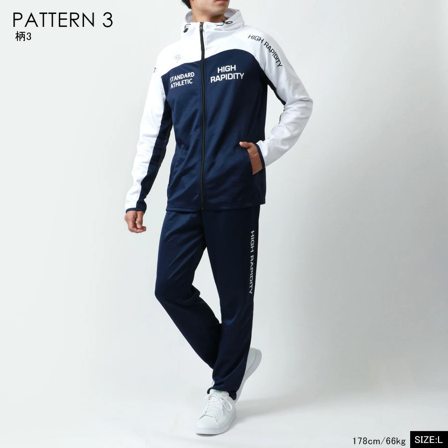 soleildor ソレイルドール スポーツウェア メンズ ジャージ 上下 セットアップ トレーニングウェア ブランド おしゃれ トップス パンツ 長袖 大きいサイズ ゆったり(0162210002)