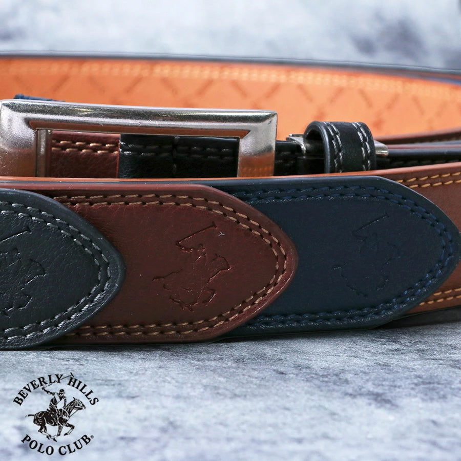 BEVERLY HILLS POLO CLUB ビバリーヒルズポロクラブ ベルト メンズ PUレザー 全長110cm 合成皮革 ブランド ワンポイント ロゴ ビジネス(7718490291)