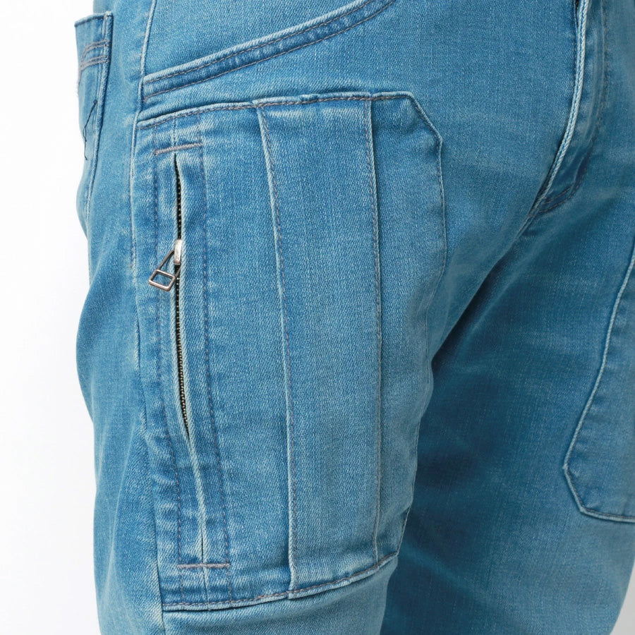 Jeanism EDWIN ジーニズム エドウィン カーゴパンツ ジーンズ メンズ デニムパンツ ジーパン スリム ゆったり アメカジ ストレッチ 大きいサイズ 3D 立体裁断 レギュラーパンツ ズボン ウォッシュ加工 テーパード(4171500018)
