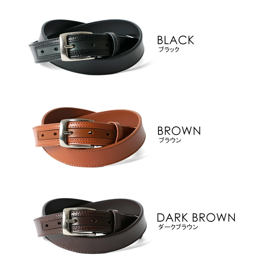 BEVERLY HILLS POLO CLUB ビバリーヒルズポロクラブ ベルト メンズ レザー 全長110cm ながもちベルト レザーベルト 牛革ベルト ブランド ワンポイントロゴ 凹凸 シボ加工 カジュアル シンプル(7718490284)