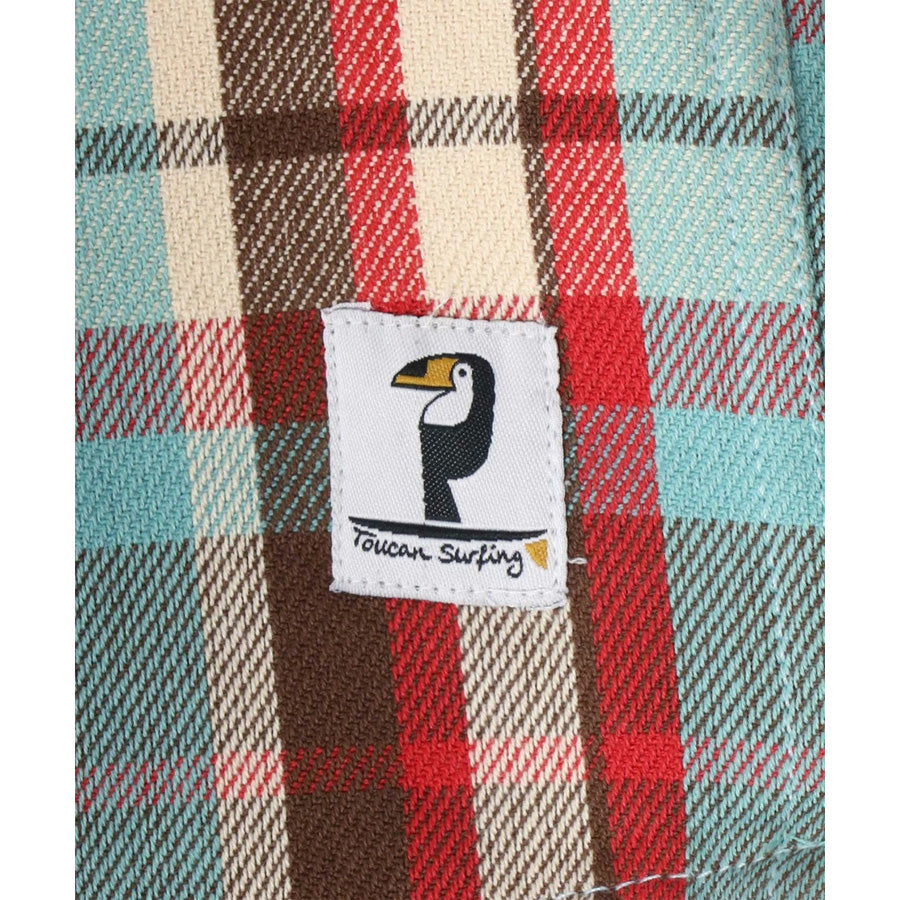 TOUCAN SURFING トゥーカンサーフィン ヘビーウェイト ネルシャツ チェックシャツ 裏起毛 綿100% ヘビーネルシャツ オーバーサイズ 厚手 アウター トップス(2141120001)