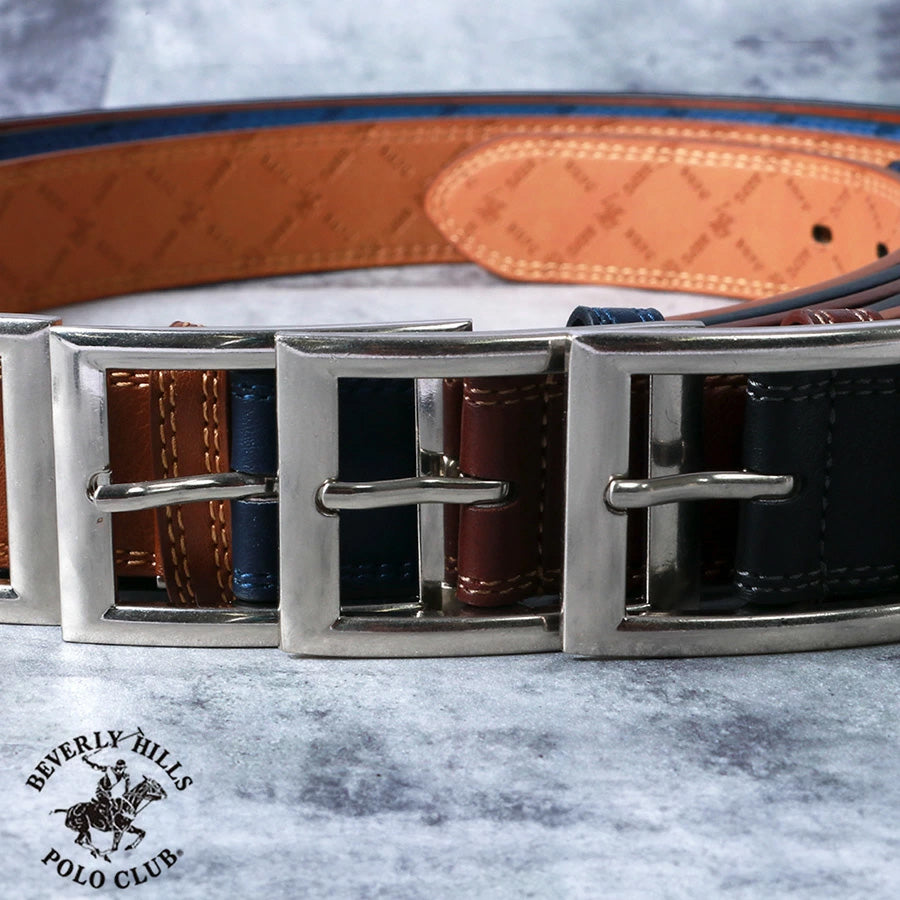 BEVERLY HILLS POLO CLUB ビバリーヒルズポロクラブ ベルト メンズ PUレザー 全長110cm 合成皮革 ブランド ワンポイント ロゴ ビジネス(7718490291)